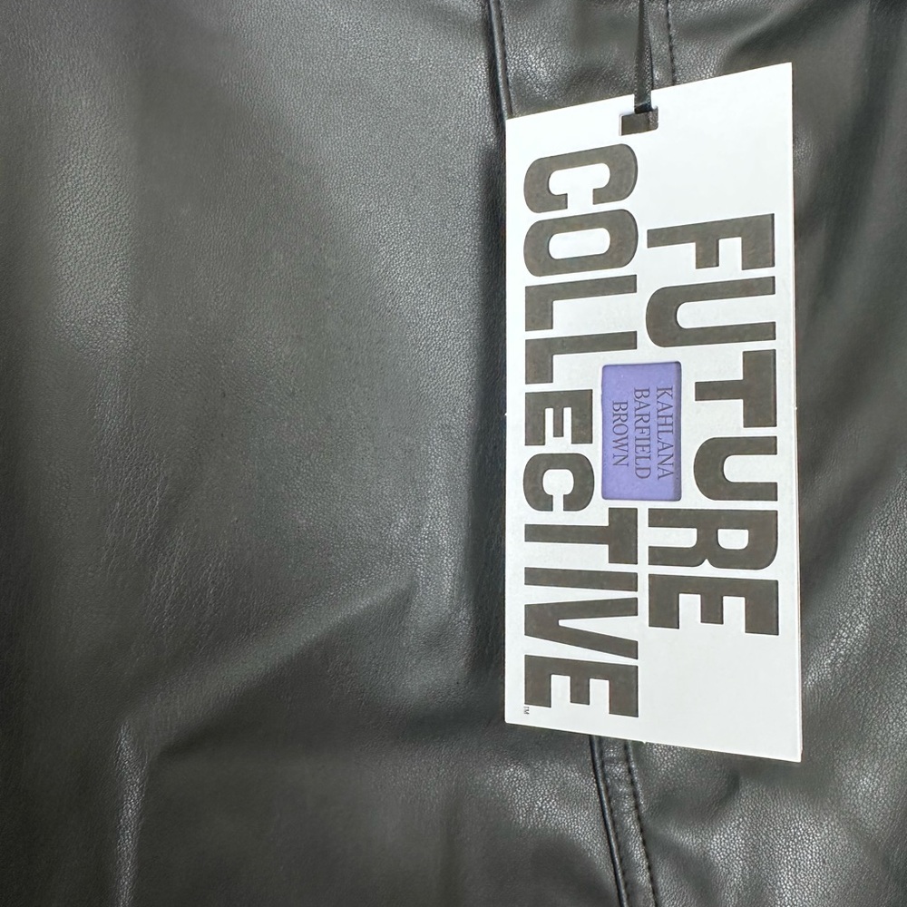 Black, faux leather mini. - Picture 2 of 4